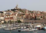Marseille, Vieux Port et basilique Notre Dame de la Garde
